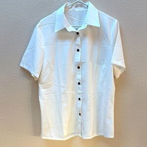 NEW Lilychic Womens’ Short Sleeve Button Down Shirt